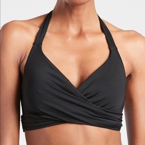 Athleta Bra Cup Wrap Halter Bikini Top